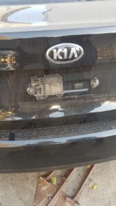 задний номер на киа